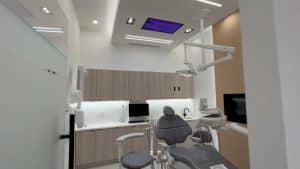 Exam room video screen